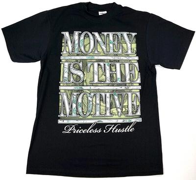 MONEY T-shirt Player Cash Dollars $ Money Hustle Men's Tee Black New