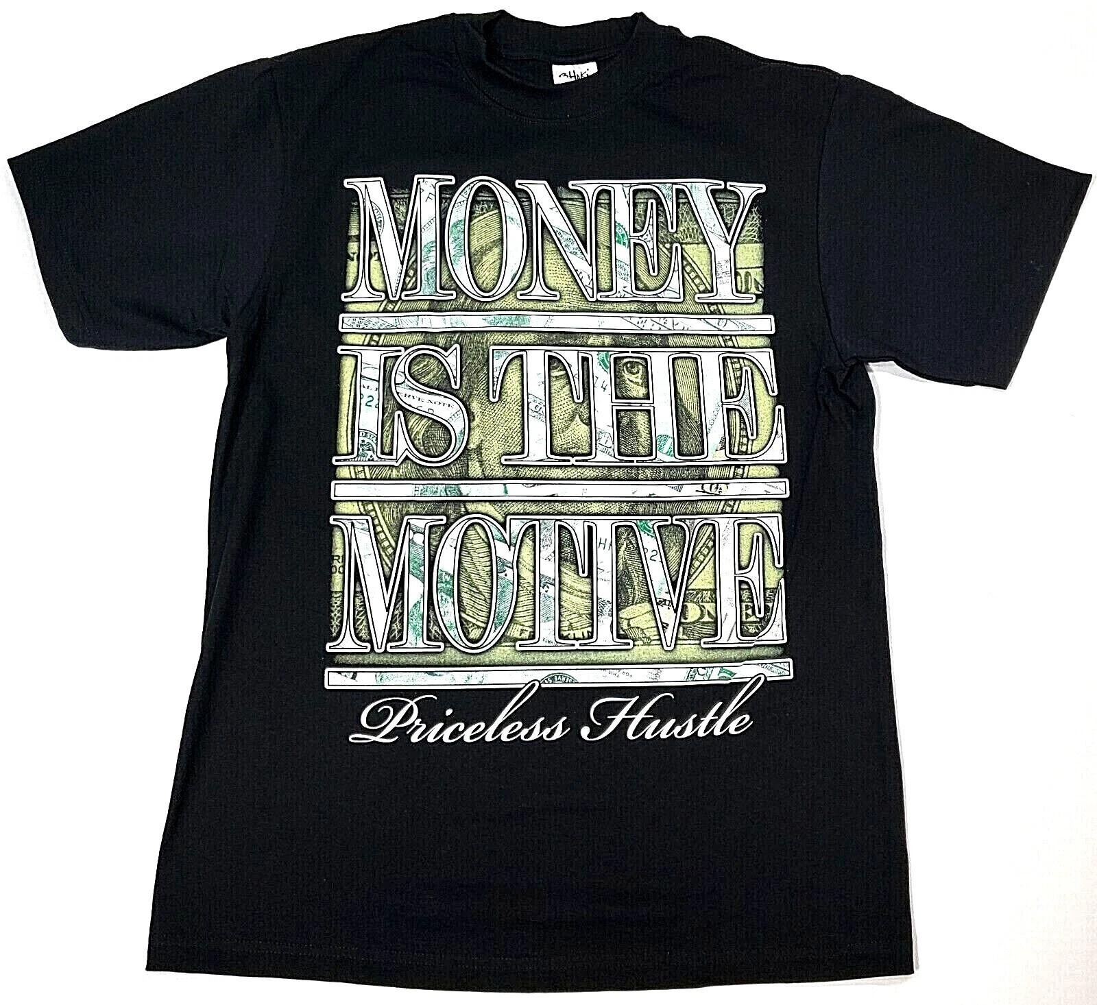 MONEY T-shirt Player Cash Dollars $ Money Hustle Men s Tee Black New M