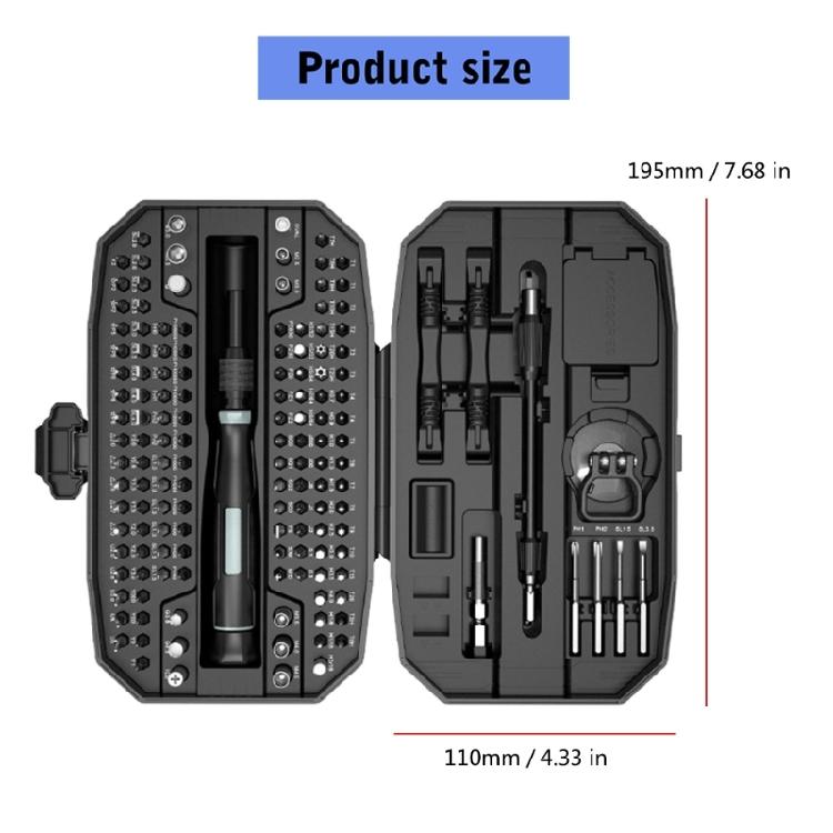 Ergonomic 152Piece Screwdriver Set with Compact Organizers Suitable for Detailed Repair Maintenance Jewelry Watch Repair
