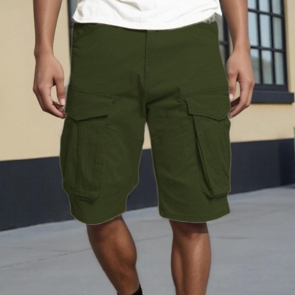 Herren Lässige Latzhosen Locker Sommer Outdoor Fünf-Zent-Shorts
