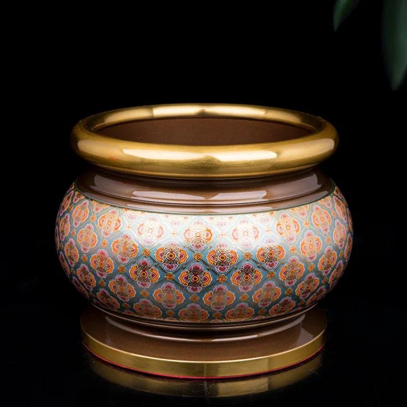 Aluminum Alloy Water Cup Offering Buddhist Lanterns Vase Fruit Tray Candlestick Incense Tube Base Buddhist Supplies Home Decor