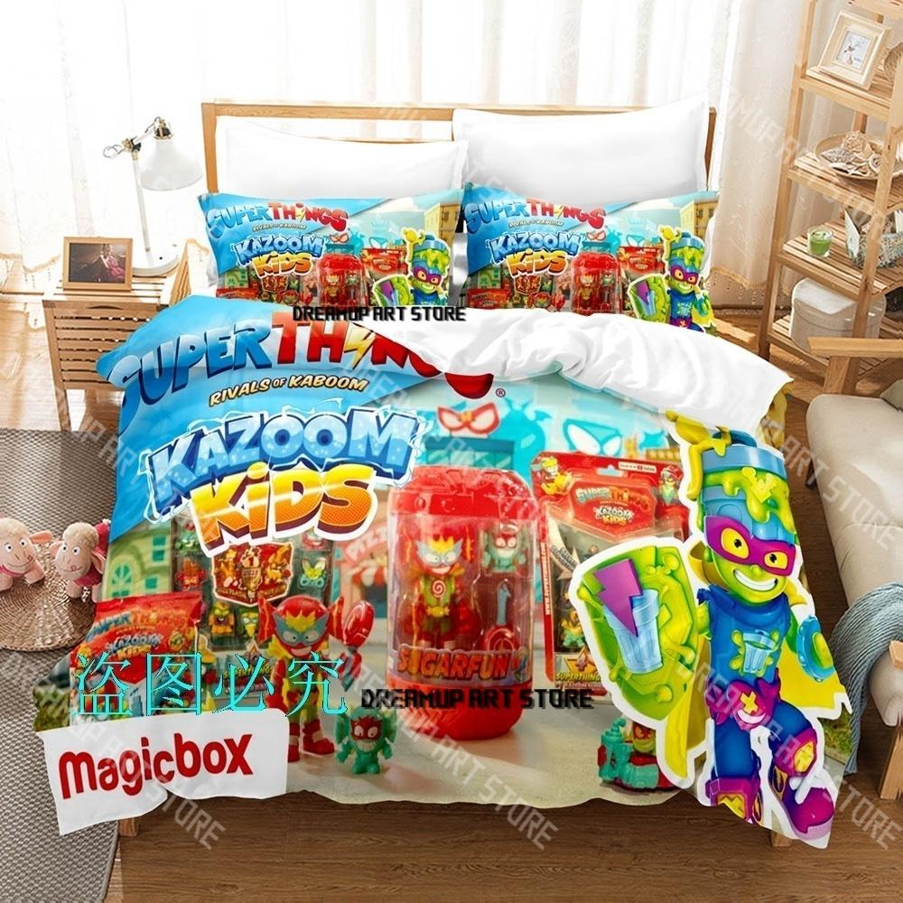 Fashion Super Zings Cute Cartoon Bedding Set Single Twin Full Queen King Size Bed Set Kids Bedroom Duvetcover Sets Bed Sheet Set