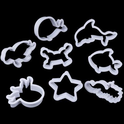 8Pcs/Set Sea Creatures Cookie Cutter Whale Dolphin Fondant Tool Biscuit Moulds