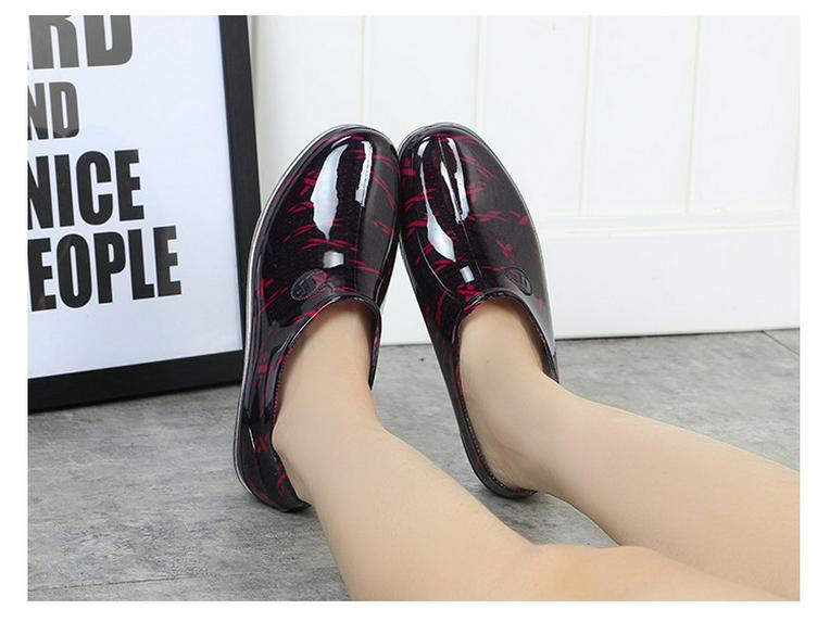 Women's Non-Slip Rubber Rain Boots - Low-Top, Shallow Mouth, Spring & Autumn Fashion Galoshes