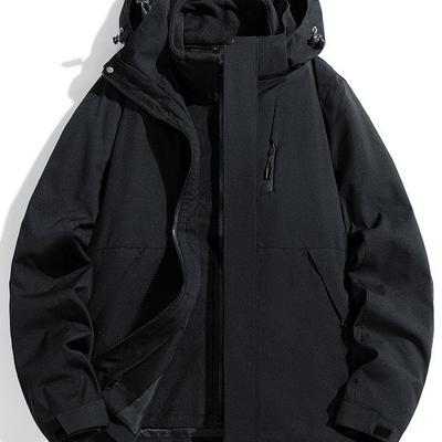 Veste Homme et Femme Identique Trois-en-un Coupe-vent et Imperméable Automne et Hiver Veste d'Alpinisme d'Extérieur