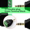 4pcs 3.5mm  Balun Male To Screw Terminals Female Adapter Easy To Use for Microphones & Earphones Without Soldering