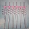 Reusable Pink Butterfly Bow Drinking Straw With Spiral Design For Kids And Party Use