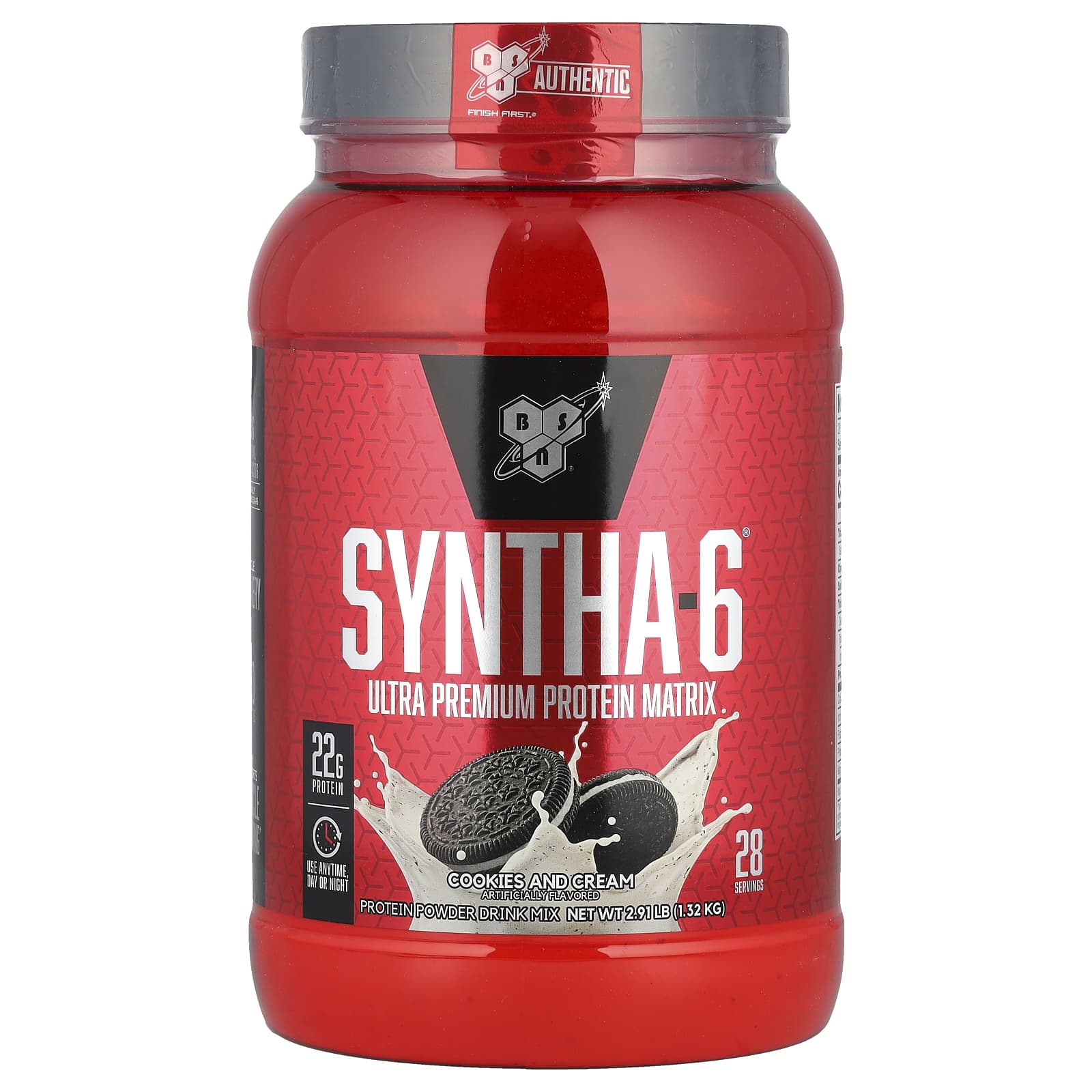 

Syntha-6, Ultra Premium Protein Composition, Cookies & Cream, 1.32Kg (2.91Lbs)