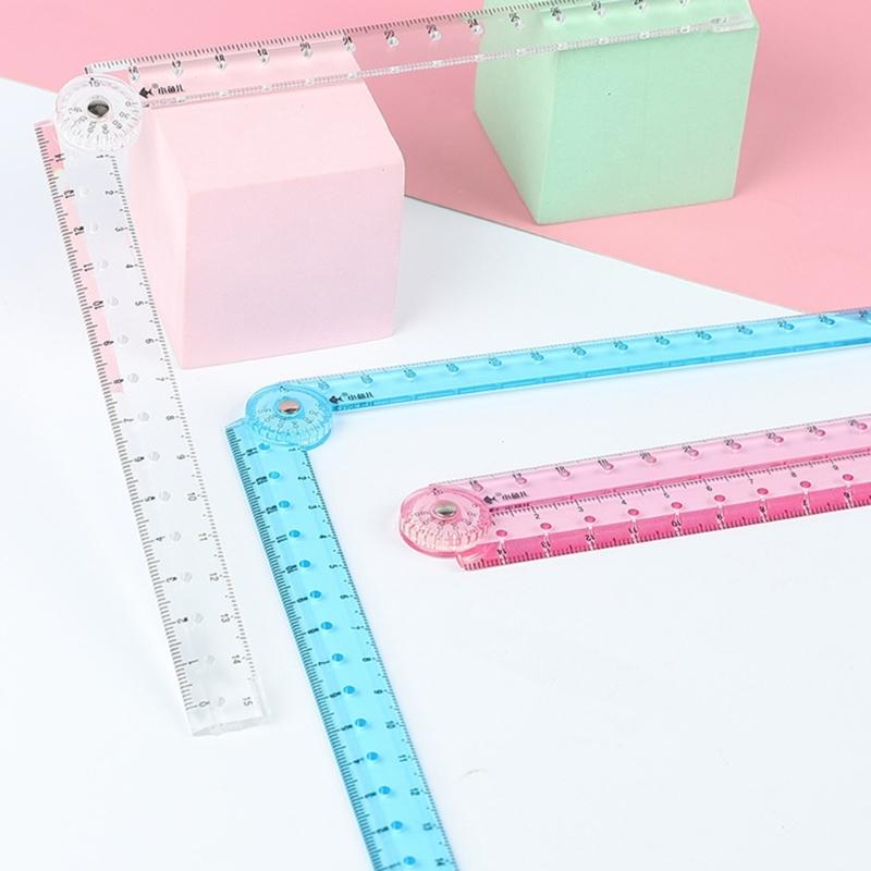 Clear Folding Ruler Flexible Drawing Ruler Centimeters Scale Measuring Length 0-30cm (0-12Inch) for Drawing Measuring