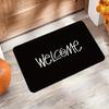 VIKAMA Entrance Doormat Machine Washable Durable Welcome Mat Black Minimalist Home Decoration Rug Carpet