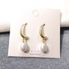 Vintage natural freshwater pearl gold earrings - dangle, stud, and hook styles