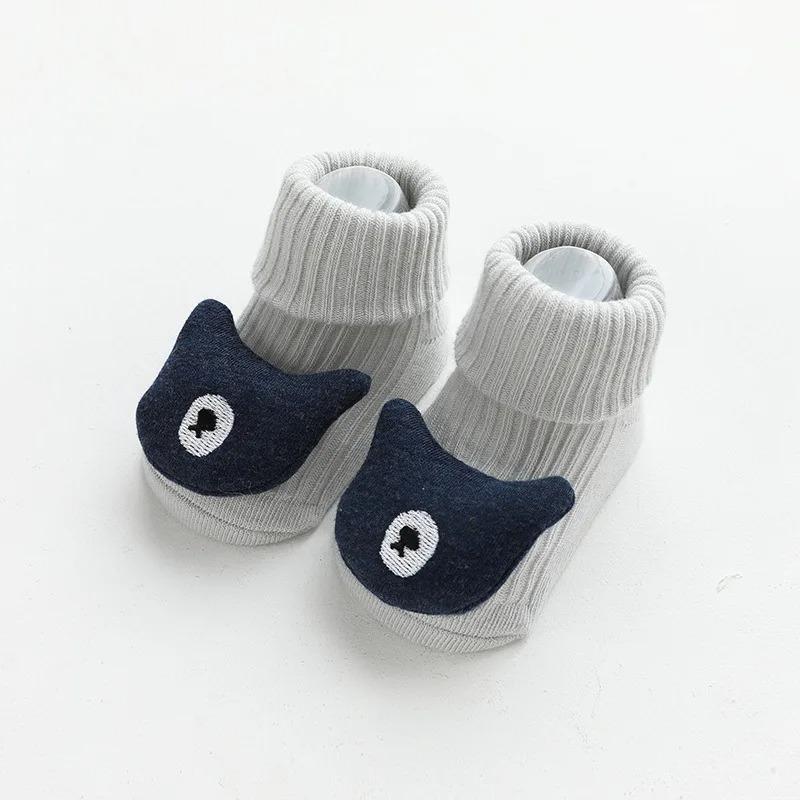 Cute Cartoon Animal Baby Socks Boys Girls Spring Autumn Soft Cotton Bear Cat Elephant Anti Slip Soled Newborn Toddler Socks New