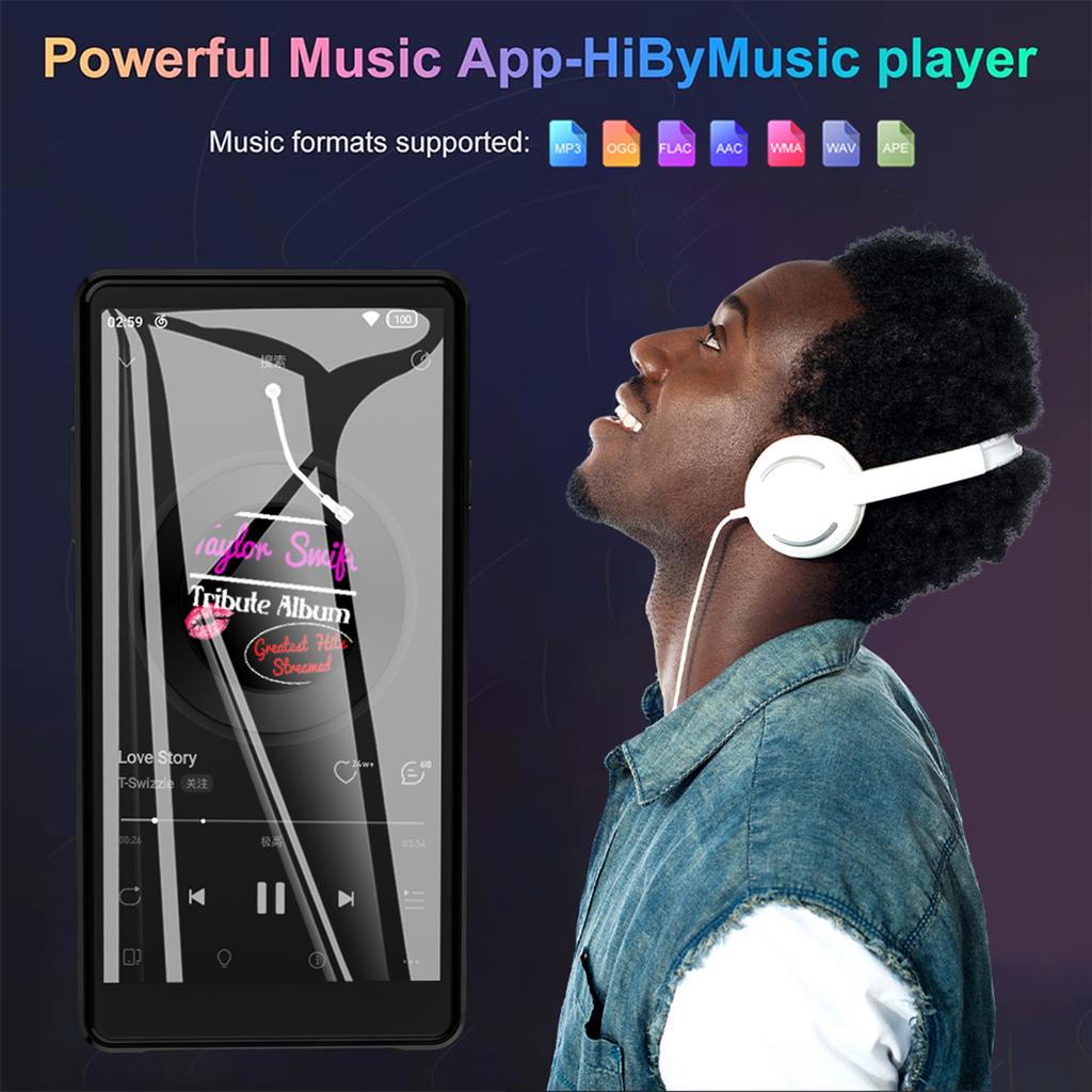 Portable Media Player with Camera BT5.0 Music Player 4.99 In Screen Lightweight Audio Speakers for Outdoor Travel Commute