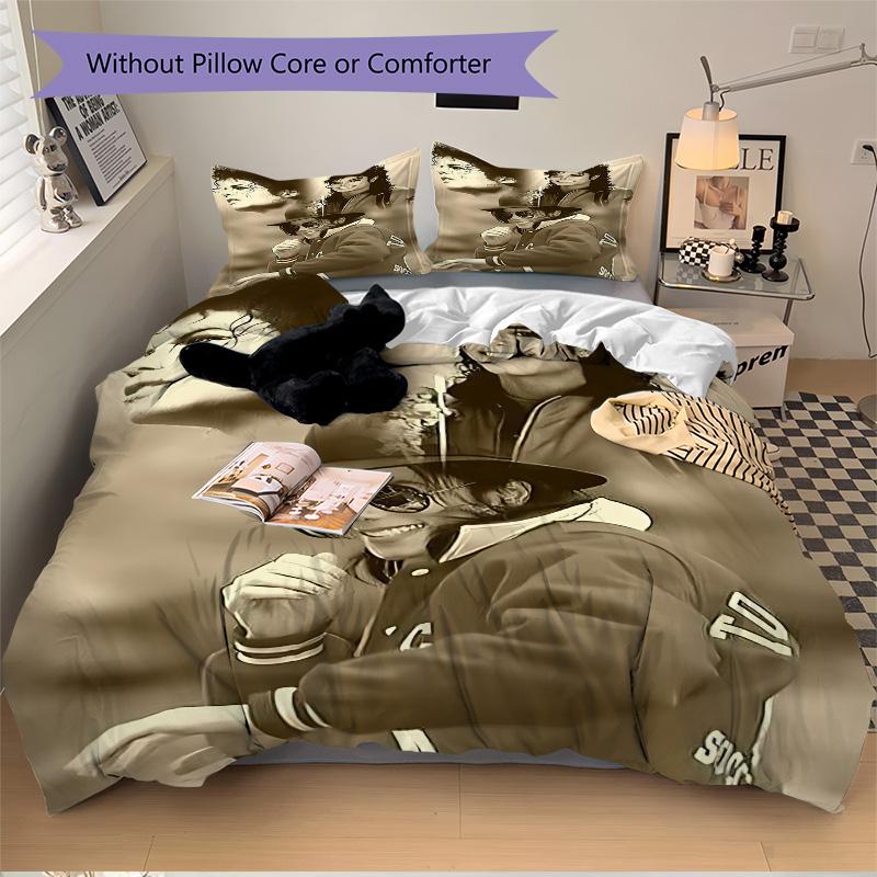 Michael Jackson'S Legacy Print 3Pcs Bedding Setduvet Cover With 2 Bedropillowcase Home Birthday Gift