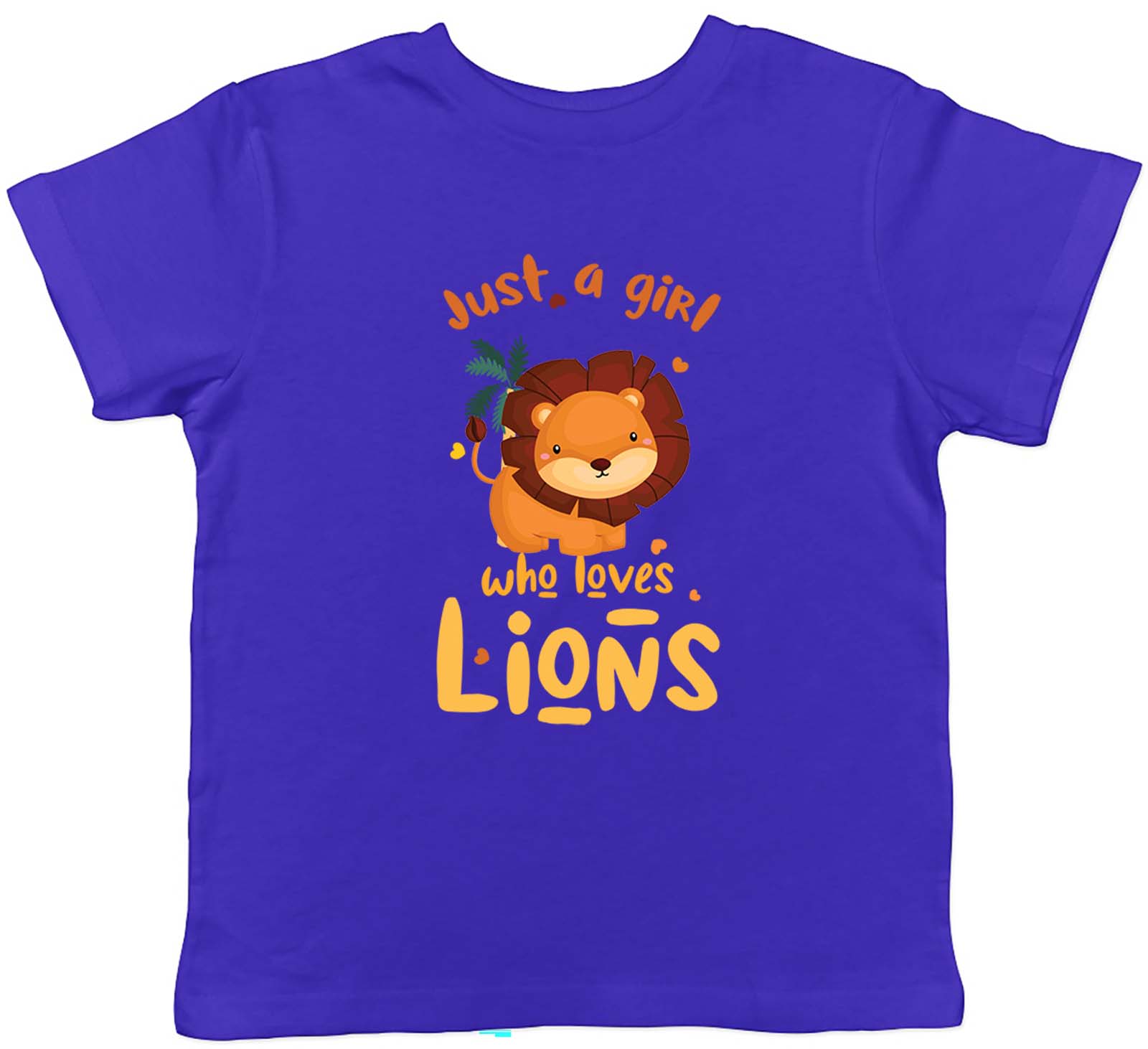 Girl Who Loves Lions Kids T-Shirt Jungle Leo Forest Childrens Boys Girls Gift 120