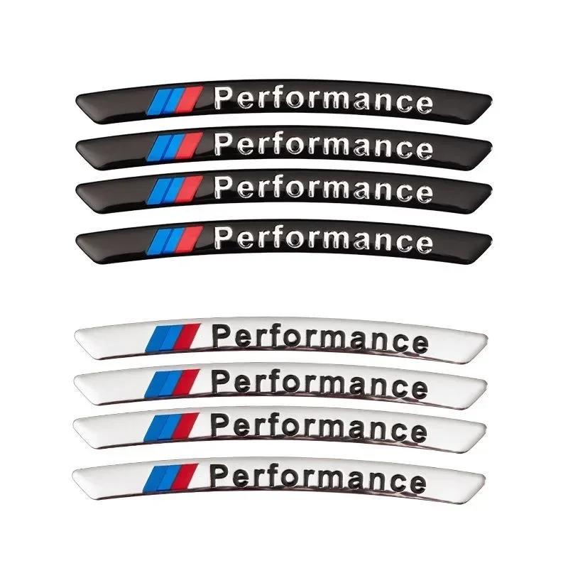4 stuks Vervanging 9*0,7 cm Sportwiel Emblemen voor BMW 1 3 5 7 X1 X3 X5 X6 x7 M2-M6 (4 stuks, Aluminium) decoratieaccessoires. GB1