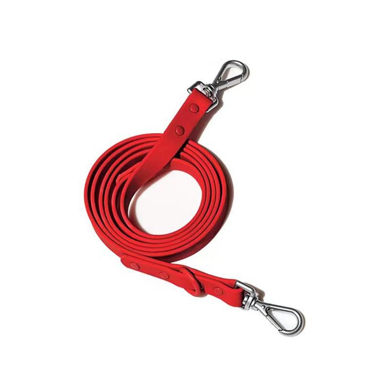 PVC Dog Leash Set 2 Hooks With Dispenser Waterproof Hands Free Dog Rope Strap Soft Adjustable Dog Vest Collar Matching Leashes