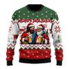 Weihnachtsthema Spaß Kreative Persönlichkeit 3D-Druck Langarm Pullover Herbst Winter Bequem Basis Oberbekleidung Vielseitige Pullover