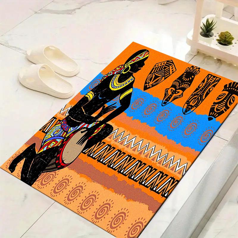 African Woman Carpet Rug for Living Room Bedroom Home Sofa Decoration,Kids play Non-slip Floor Mat