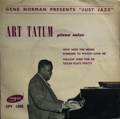 7inch Record ART TATUM - Gene Norman Presents "Just Jazz" :  EPV1008 Vogue Records 1954 UK Jazz Used