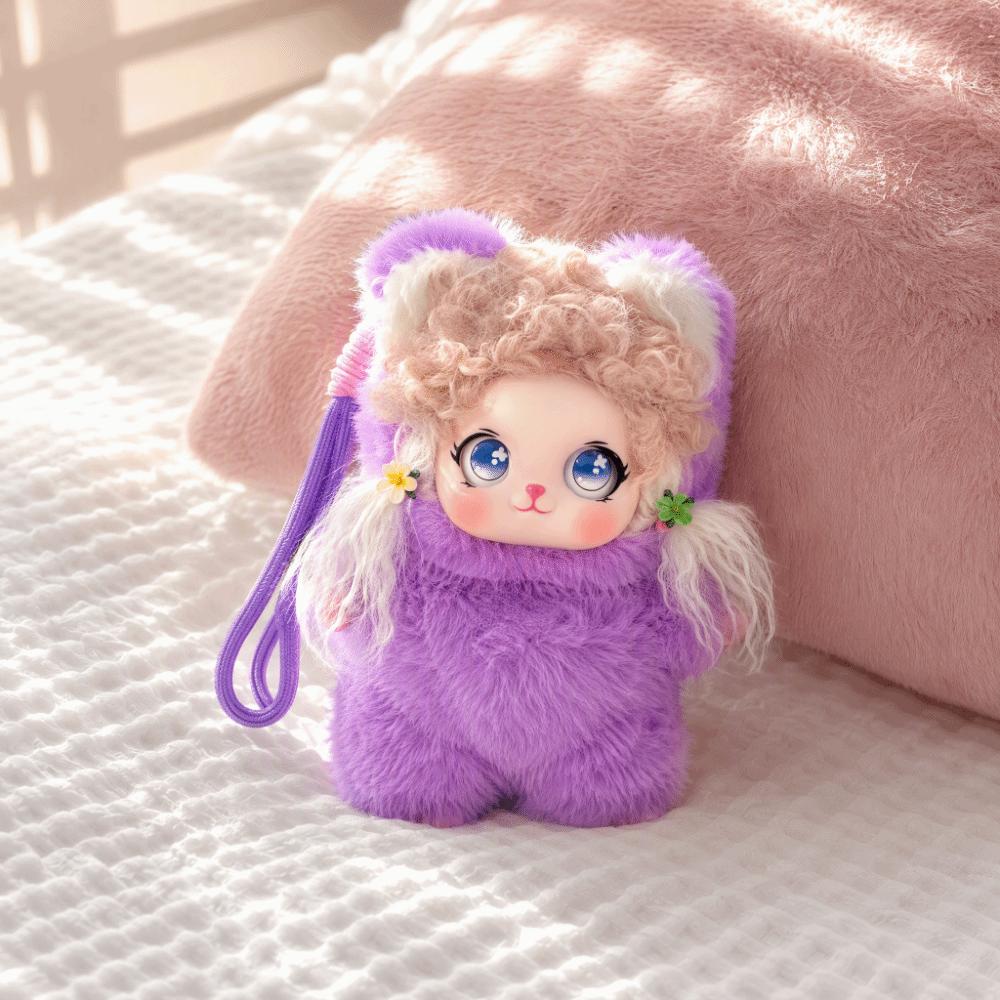 Ornaments Bunny Doll Pendant Soft Fluffy Fluffy Curly Hair Plush Doll  Children's Gift