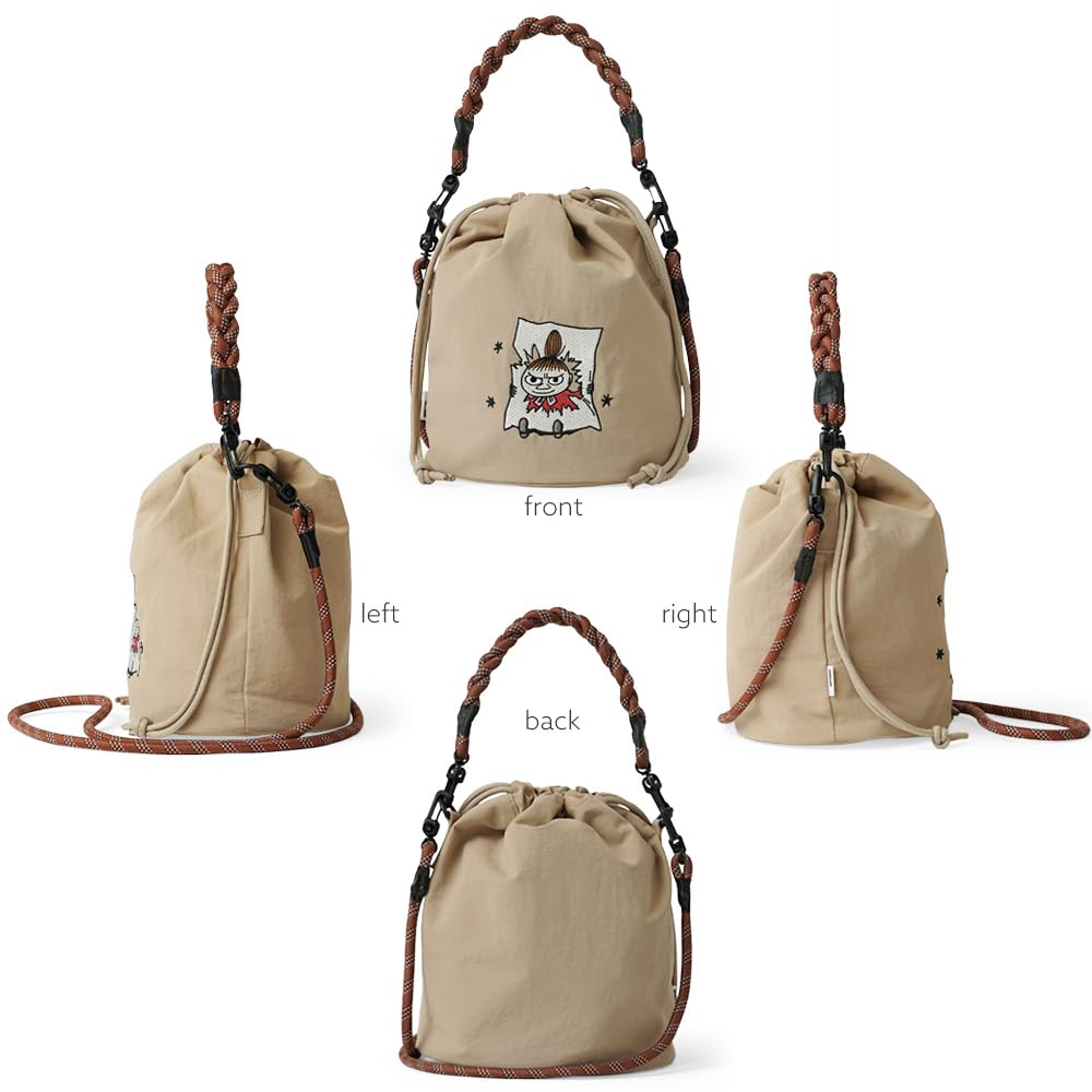 MOOMIN Rich Embroidery Bag Drawstring Shoulder Bag with Detachable Shoulder Strap [Official] 2-Way - Bag/Tote RMPK-05