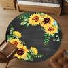 1 Stück Sonnenblumenkranz Runder Stuhlunterlage Teppich - Rutschfest, Bodenmatte für Büro, Schlafzimmer und Innendekoration c1125010