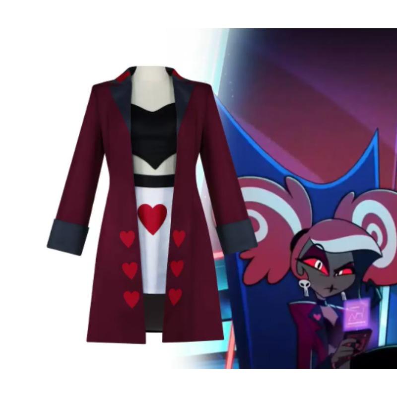 Costume de Cosplay Velours Saison 2 Hazbin Hotel, Tenue de Performance Style Drame Américain Démon 3V