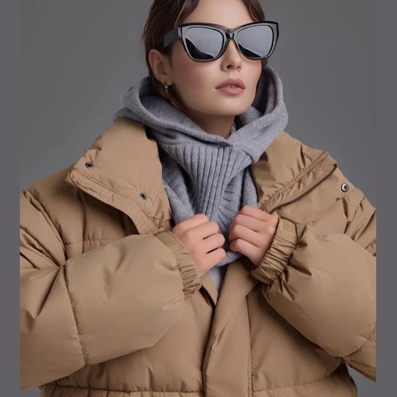 Winter Balaclava Hat Scarf For Women Knitted Hooded Caps Outdoor Warm One-piece Neck Collar Beanies Hats For Girls