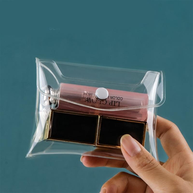 Portable Clear Cosmetic Bag Transparent Makeup Organizer for Travel and Daily Use