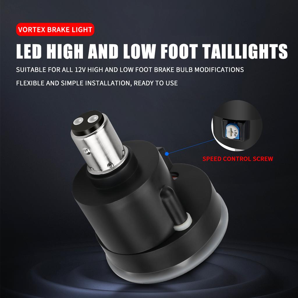 Motorcycle Brake Light Hokage Wheel Eyes Rotating Rainbow Flashing Tail Light Auxiliary Bulb Anime Thememodification Accessories