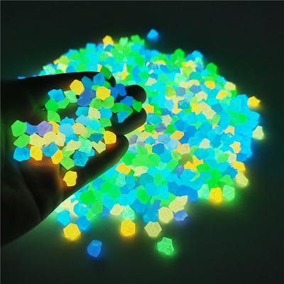 300pcs/set Luminous Stones Glow In Dark Outdoor Garden Yard Lawn Path Decor Fish Tank Aquarium Pebbles Rocks