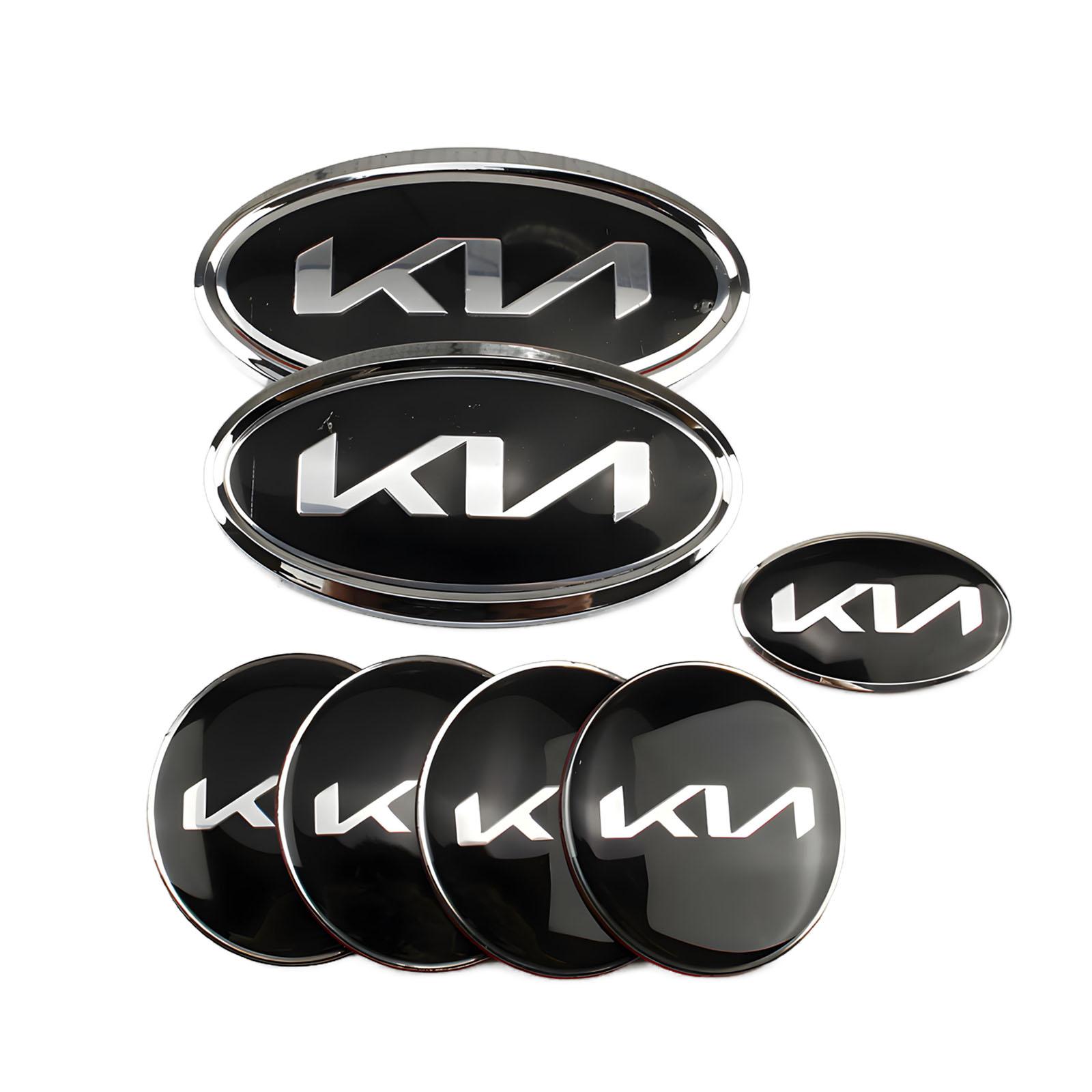 

Car Front Grill Emblem Rear Trunk Badge Hub Center Sticker Steering Wheel Center Sticker for KIA K3 K5 Sportage R Sorento Carens