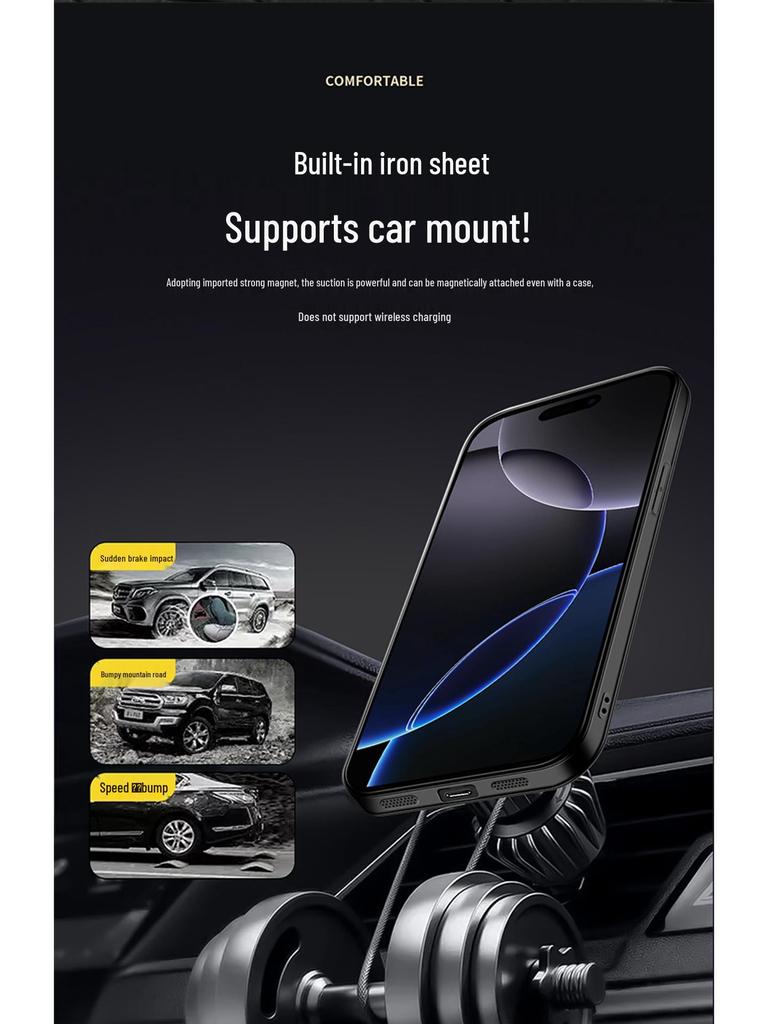 iPhone 17 Air Lambskin Magnetic Charging Case for 16 Pro - Skin-Feel, Anti-Drop, Soft.