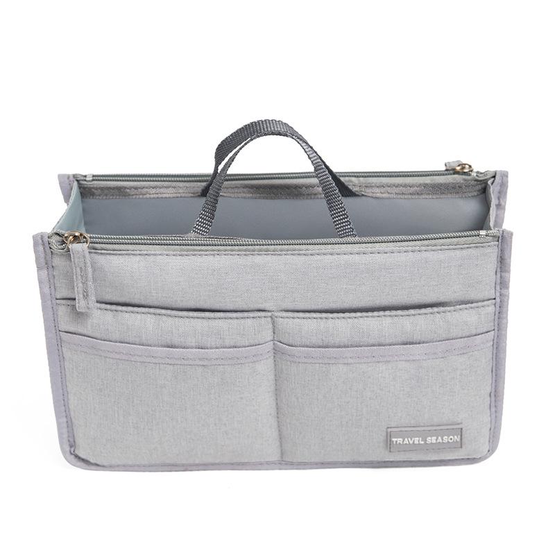 Large Capacity Fashion Cosmetic Bag with Double Zipper - Stylish Handheld Organizer