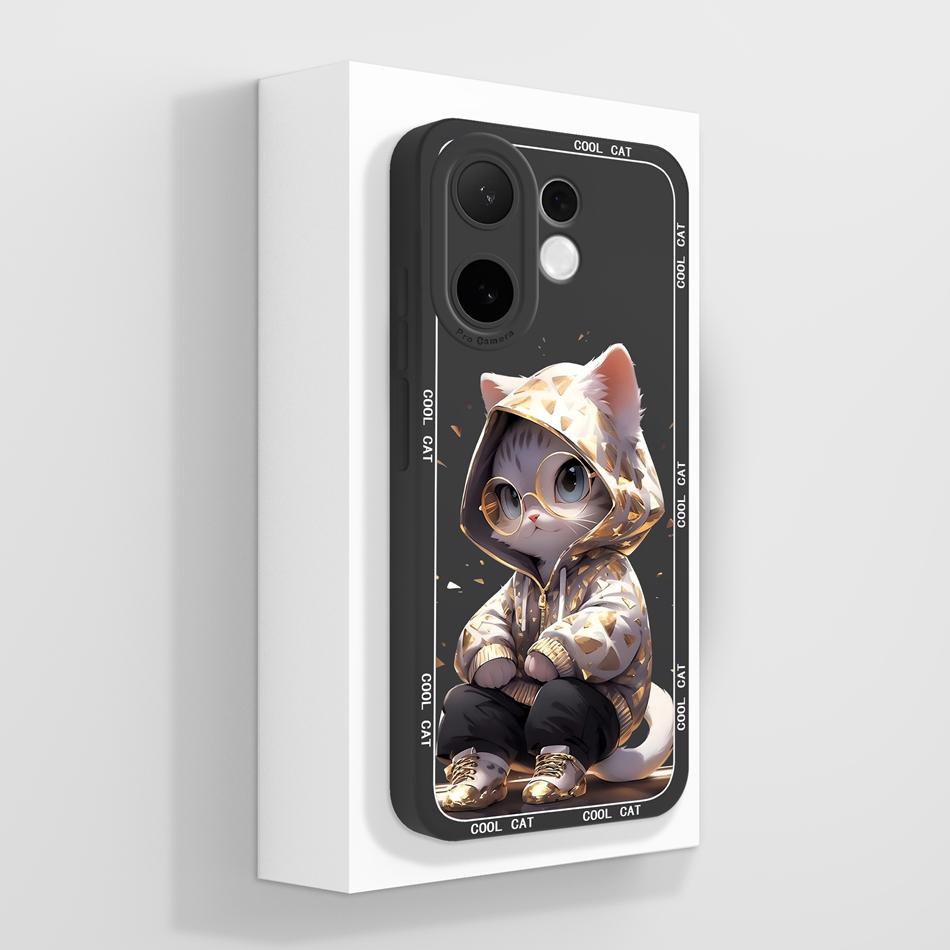For Vivo V60 Lite Case Candy Painted Flower Phone Back Cover For Vivo V 60 Soft Liquid Silicone Anti Drop Full Protection Bumper