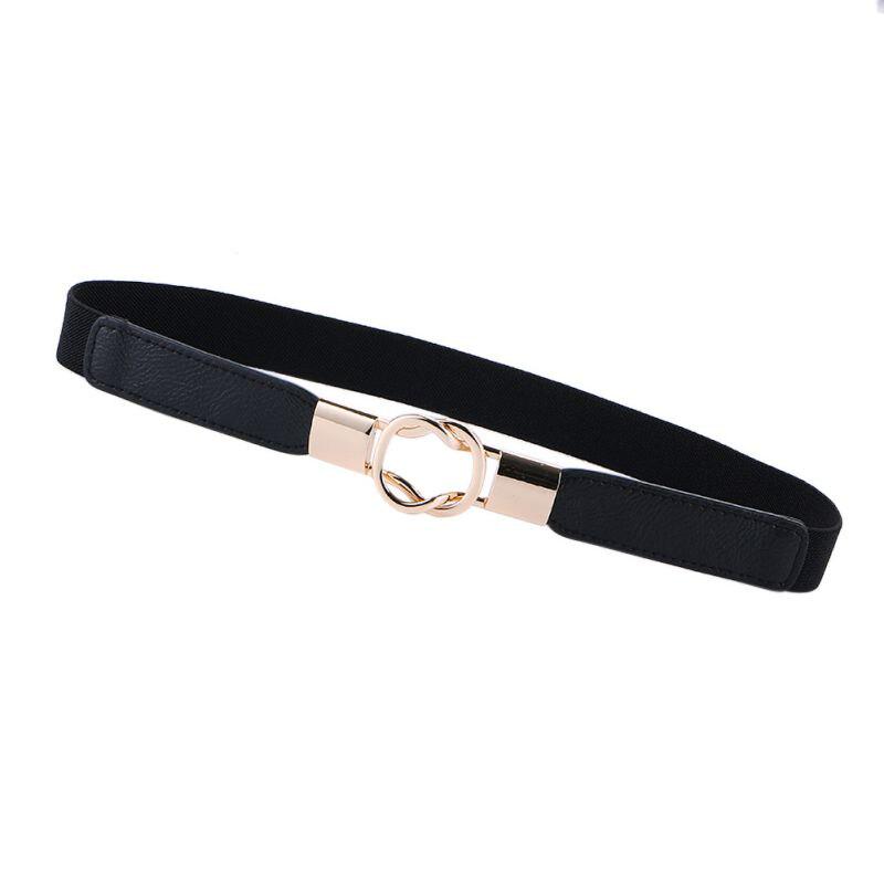 Women Leather Dress Decoration Fashion Casual Wild Neutral Soft Simple Double Loop Buckle Belt