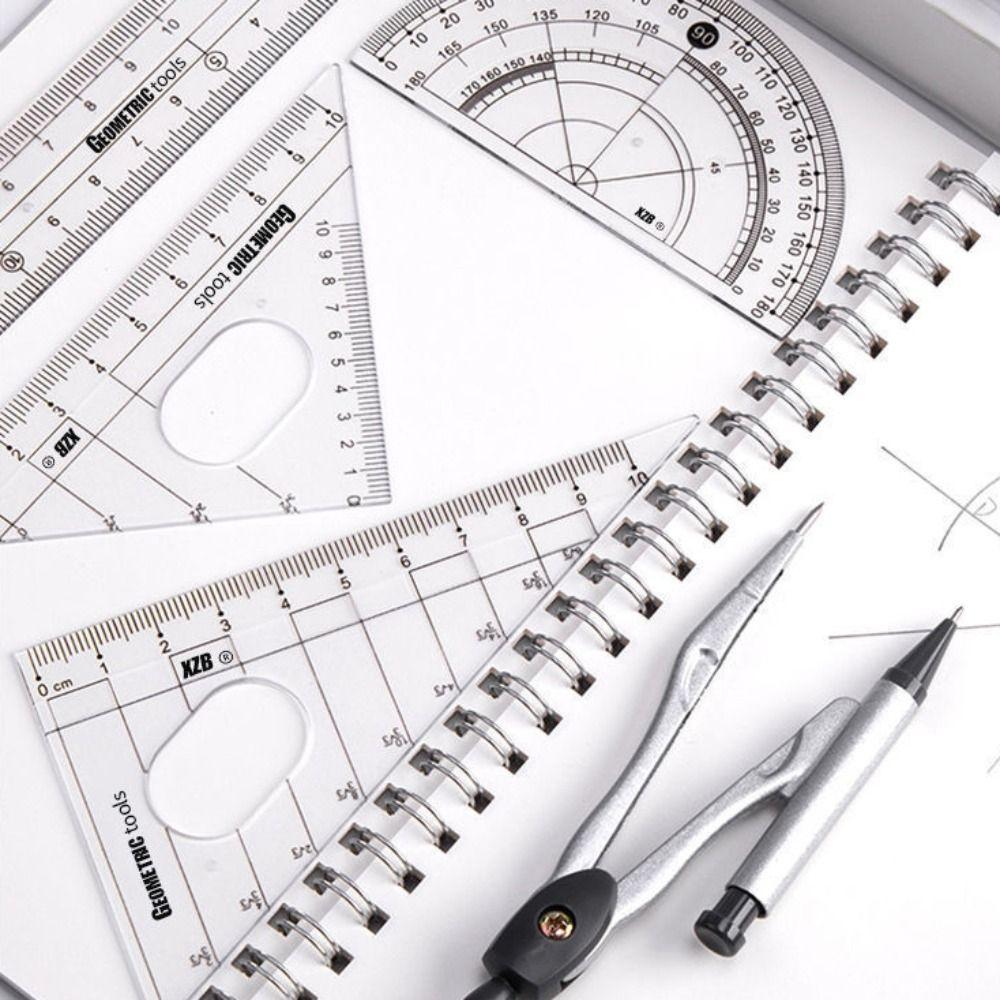 8Pcs/Set Multifunctional Drawing Compass Ruler Kit Precise Geometry Compass Set Back To School