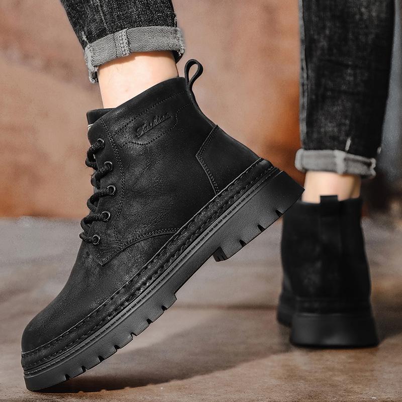 Luxury Men's Boots High-quality Autumn and Winter Style Outdoor Fashion Street Daily Business or Office Work High Top Shoes