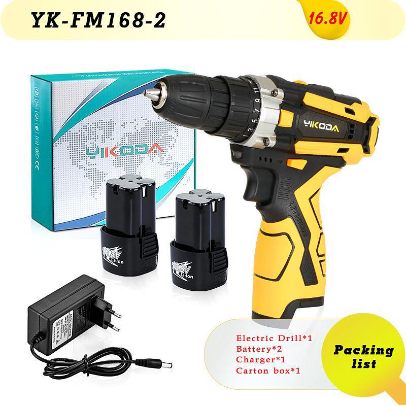 Rechargeable Cordless Dual-Speed Lithium Electric Drill with Power Display