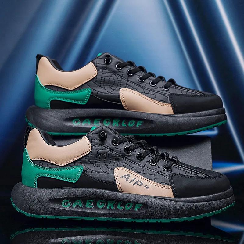 Fashion Men Platform Male Sneakers 2024 New Vulcanized Shoes for Men Casual Running Shoes Lace Up Breathable Casual Sports Shoes