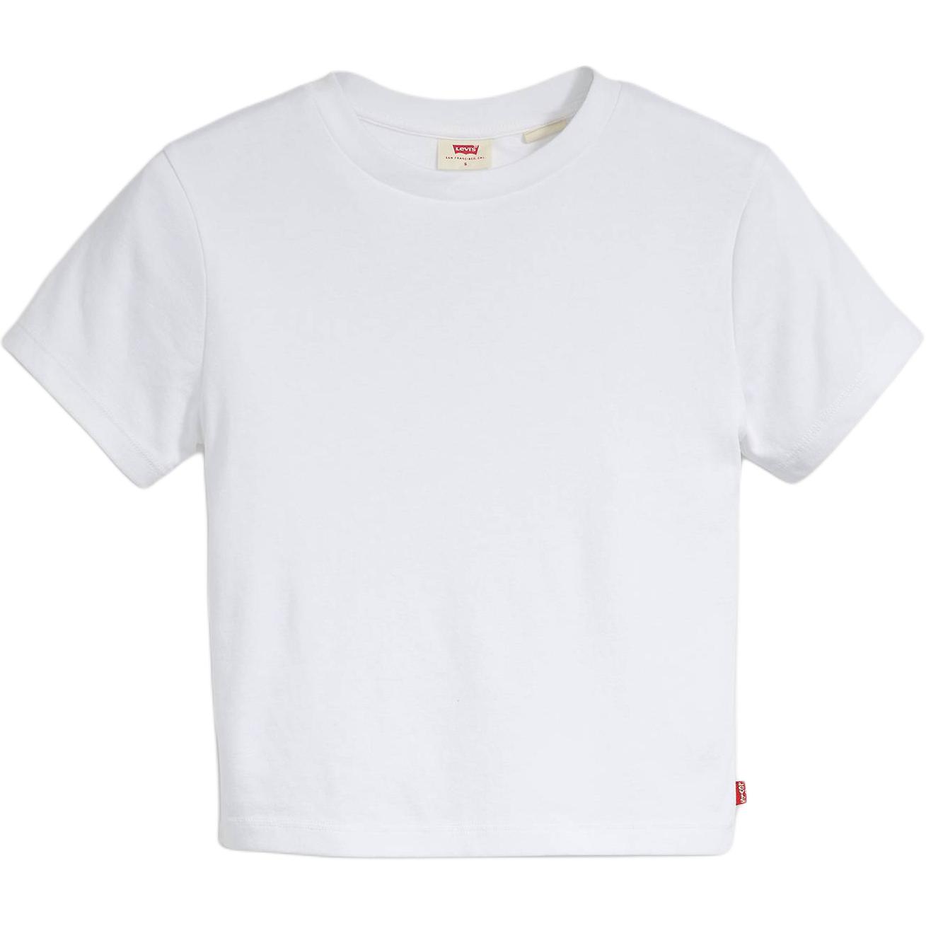 

Женская спортивная футболка Levis однотонная приталенная с круглым вырезом белая A7419-0002 XS