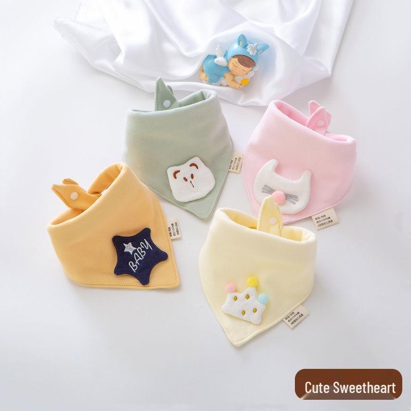 Unisex Triangle Baby Bibs: Pure Cotton, Waterproof, Super Soft, Double Snap, Scarf Wrap