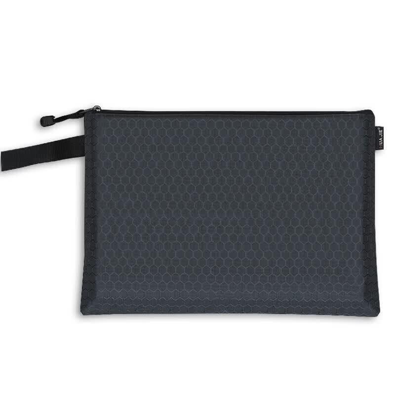 HUA JIE A4 Football Texture Document Zipper Bag, 10-pack
