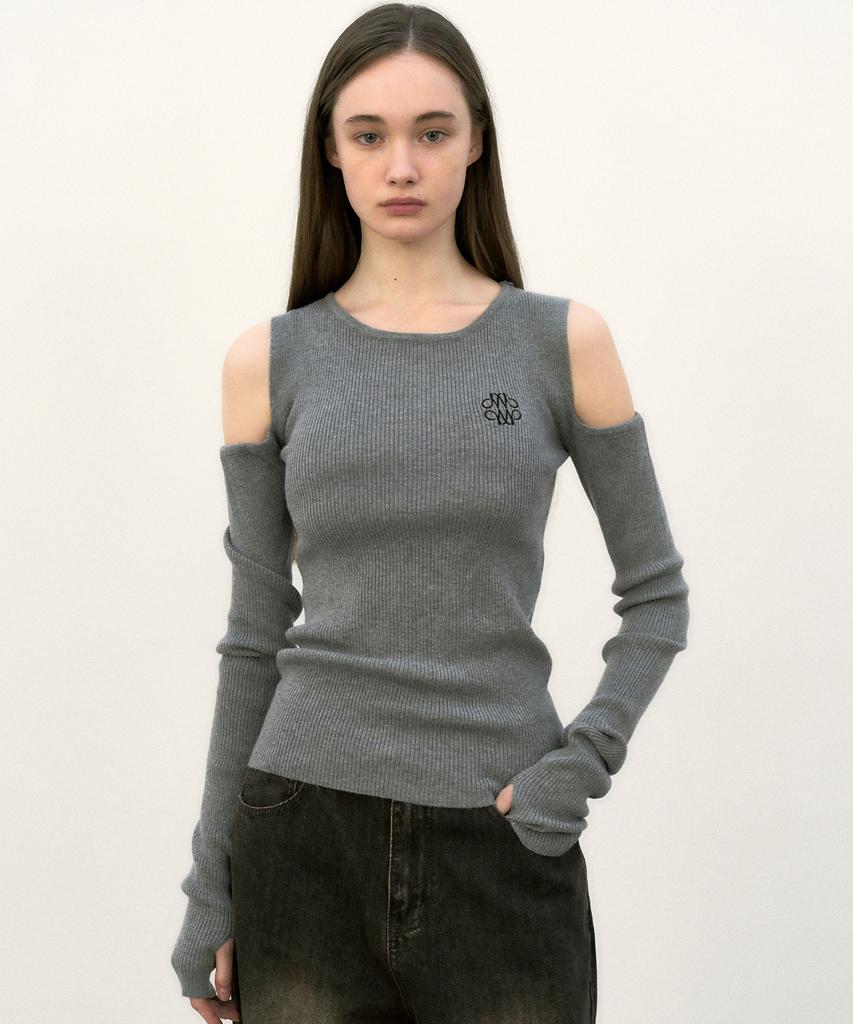 Nigaennikol Nicole Warmer Ribbed Off Shoulder Knit_6 Color