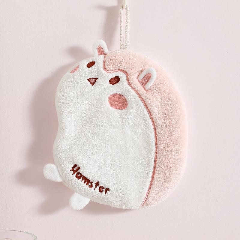 Hand Towel Can Be Hung Up Water Absorbing Quick Drying Household Bathroom Hand Towel Cartoon Hand Towel Quick Drying Multi Functional Towel