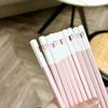 New Style 10-Pair Pack Pink Girly Heart-Themed Alloy Chopsticks, Food-Grade Reusable Plastic Chop Sticks Tableware for Home and Party Use