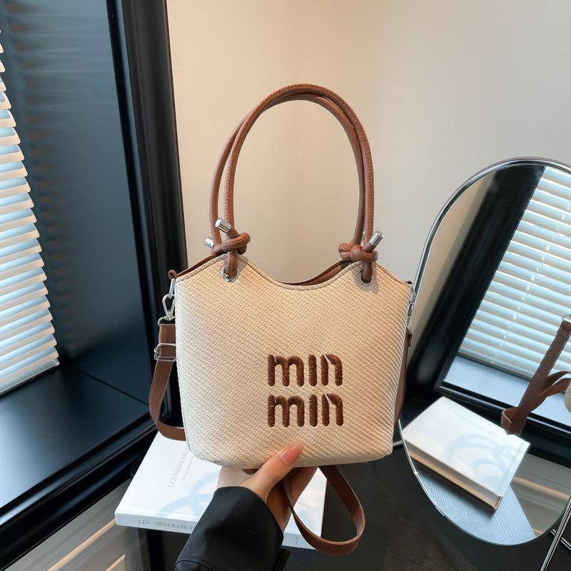 Woven handbag women's new fashionable large-capacity handbag versatile high-end tote bag