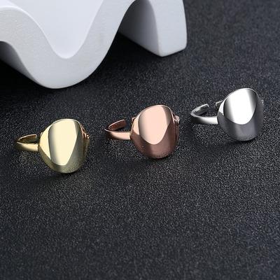 New Retro Fashion Temperament Round Ring Ring Jewelry Women