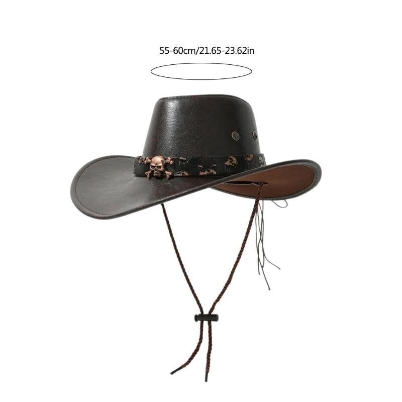 Classical  Cowboy Hat for Travel Wide Brimmed Hat Western Cowboy Hats for Boy Men Adults Cowboy Hats